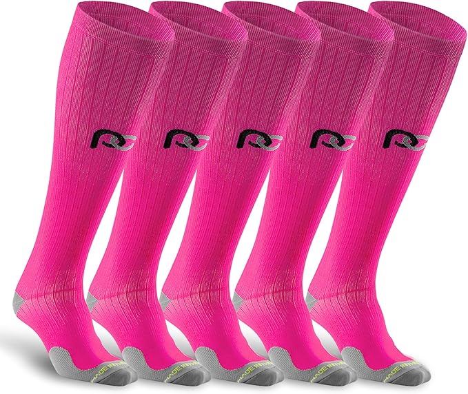 PRO Compression Running Marathon Socks - Calf-Length Travel and Sports Compression Socks for Foot and Ankle Support, Unisex