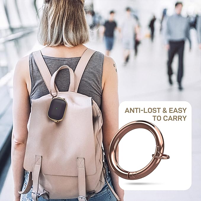 Maxjoy for AirPods Pro 2nd/1st Generation Case with Lock, Cute AirPods Pro 2 Case Lock Protective Hard AirPod Pro Cover for Women Men with Keychain for Airpod Pro (2023/2022/2019), Purple/Rose Gold