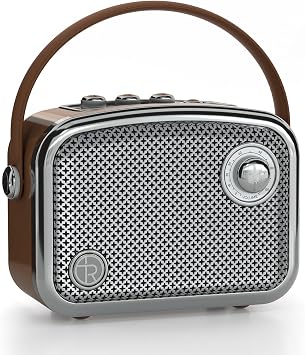 Bluetooth Speaker, 40W, Retro Decor, Small Gift for Women Man, Brown