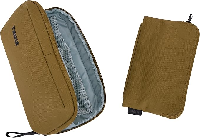 Thule Aion Travel Organizer - 2-in-1 Pouch Includes Travel Wallet and Electronics Bag - RFID Blocking Zipper Pouch - Internal Pockets to Stay Organized - 100% Recycled Waxed PFC-Free Fabric