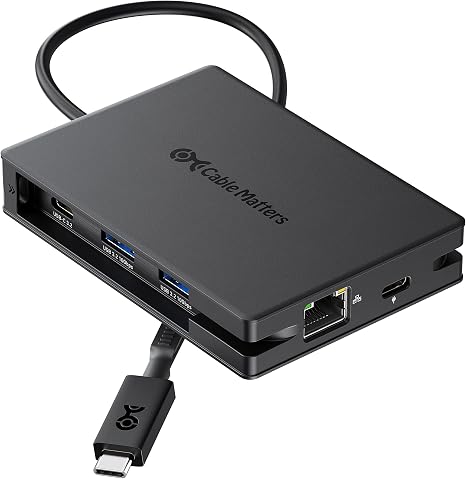 Cable Matters 8-in-1 USB C Hub Dual HDMI, 140W Charging, Gigabit Ethernet