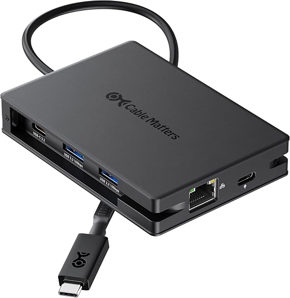 Cable Matters 8-in-1 USB C Hub Dual HDMI, 140W Charging, Gigabit Ethernet