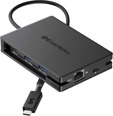 Cable Matters 8-in-1 USB C Hub Dual HDMI, 140W Charging, Gigabit Ethernet