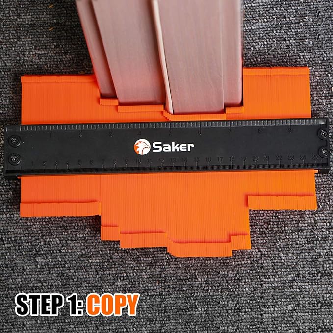 Saker Contour Gauge (10 Inch) Profile Tool with Adjustable Lock,Christmas Gifts for Men Women Dad Boyfriend Husband-Precisely Copy Irregular Shape Duplicator-Cool Gadgets for Woodworking Tool Tracing