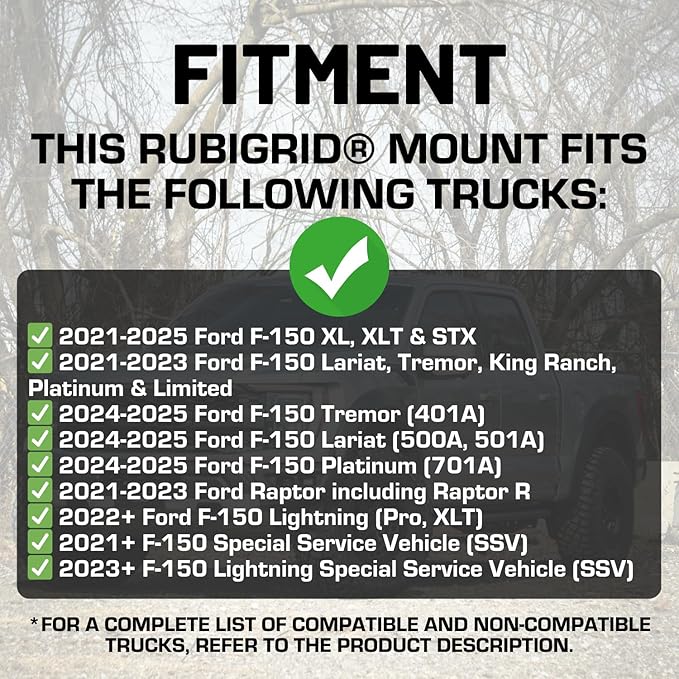 Bulletpoint Mounting Solutions RubiGrid Metal Dash Mount with 2 Magsafe Compatible Phone Holders Bundle Compatible with 2021-2025 Ford F-150 and 2021-2023 Ford Raptor