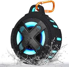Upgraded, IP67 Waterproof Bluetooth Speaker, Silicone Case,10W Pro Sound&Deep Bass,24H Playtime, with Lights,Clip,Floating,for Shower,Beach essentials, Kayak Paddle Board Boat Lake Camping accessories - Image 1