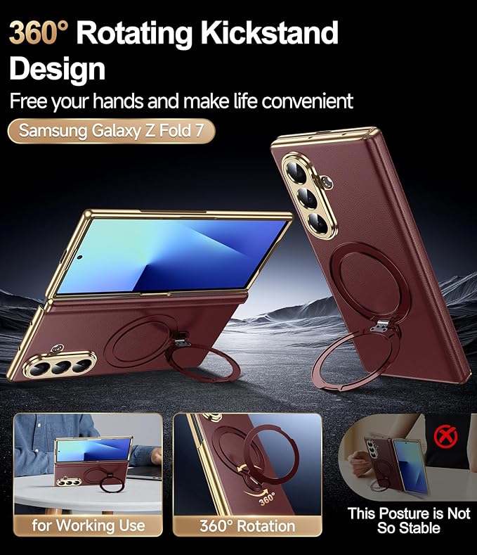 LeYi 2PCS SAM Z Fold 7 Case with Screen Protector