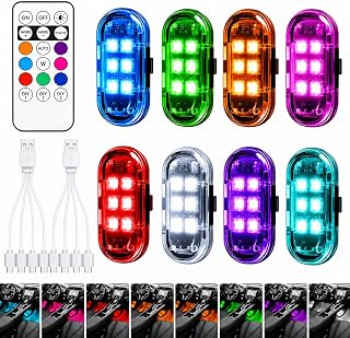 8PCS 6LED Wireless Strobe Lights with Remote 8Colors 10Modes, Type-C Charge - Image 1