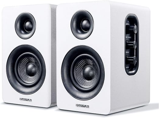 Sanyun SW208 3" Active Bluetooth 5.0 Bookshelf Speakers, Built-in 24bit DAC