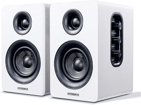 Sanyun SW208 3" Active Bluetooth 5.0 Bookshelf Speakers, Built-in 24bit DAC