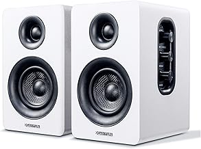 Sanyun SW208 3" Active Bluetooth 5.0 Bookshelf Speakers, Built-in 24bit DAC - Image 1