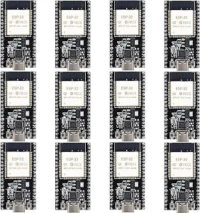 12-Pack ESP32-DevKitC-32 Development Board, Type-C, 38-Pin