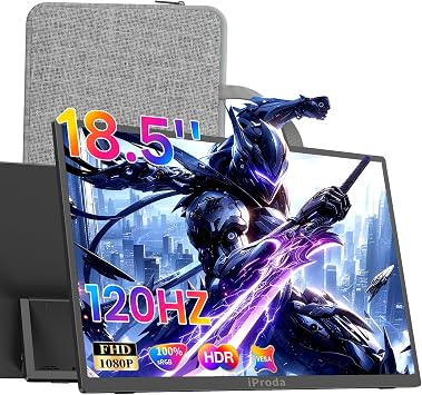 18.5 Inch Portable Monitor 120Hz FHD 1080P 100% sRGB Large Portable Monitor