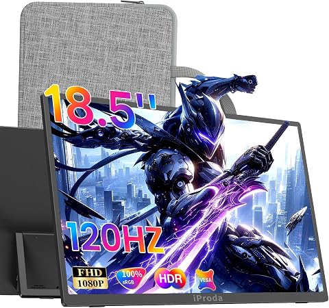 18.5 Inch Portable Monitor 120Hz FHD 1080P 100% sRGB Large Portable Monitor