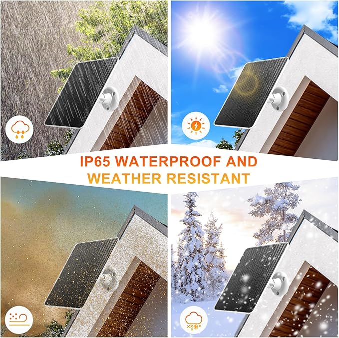 Solar Panel for Blink Camera - Outdoor 4 (4th Gen) Camera Solar Panel with 13 Ft Power Cable, Adjustable Mount and IP65 Waterproof