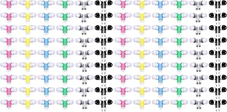 Konohan 60 Pack Wired Earbuds Bulk with 3.5mm Jack, Colorful