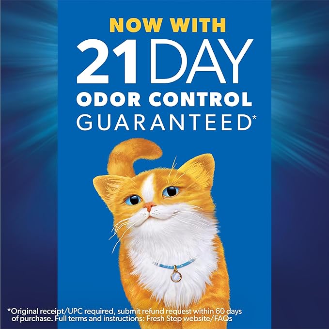 Fresh Step Clean Paws Cat Litter with Febreze Freshness, Advanced Multi Cat Low Tracking Clumping Litter, 37 lbs. (2 x 18.5 lb. Box)