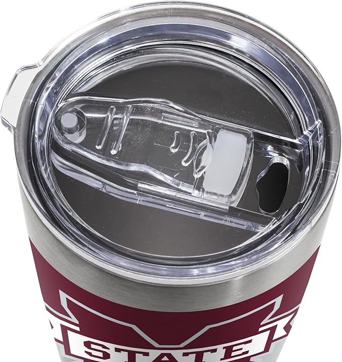 Rico Industries NCAA 20oz Stainless Steel Tumbler with Lid - Great For Coffee, Tea, Water or Cocktails