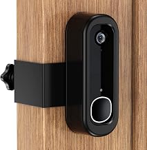 Anti-Theft Doorbell Mount Compatible with Arlo Video Doorbell 2K/HD (2nd Gen), No-Drill Adjustable Mounting Bracket for Arlo Doorbell Camera, Accessories for Apartments, Businesses Home (Black) - Image 1