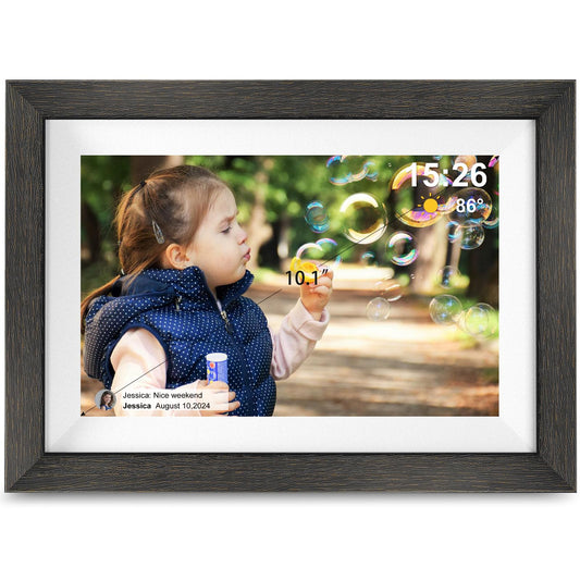 Frameo Digital Photo Frame,10.1 Inch WiFi Smart Digital Picture Frame with HD IPS Touch Screen,Auto-Rotate,Send Pictures from Anywhere via Frameo APP,Gifts for Mom