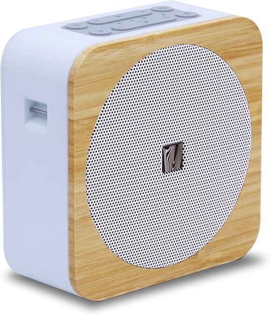 Soundfreaq Sound Spot II SFQ-18: Portable Bluetooth Speaker with Powerful Bass, Nature Sounds, Ambient Light, and Speakerphone (White)