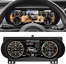 12.3 inch HD Screen Digital Dash Instrument Cluster for for Jeep Wrangler JL/Gladiator 2018-2023, Digital Dashboard 1920 * 720 Speedometer Display Odometer OTA Upgrad, Plug&Play