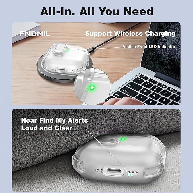 Clear Case for AirPods 4 Case Cover with [Lock Safety & Pop Up][Military Shockproof] Anti-Yellow Transparent Soft TPU Wireless Charging for AirPods 4th Generation Case with Keychain,Clear