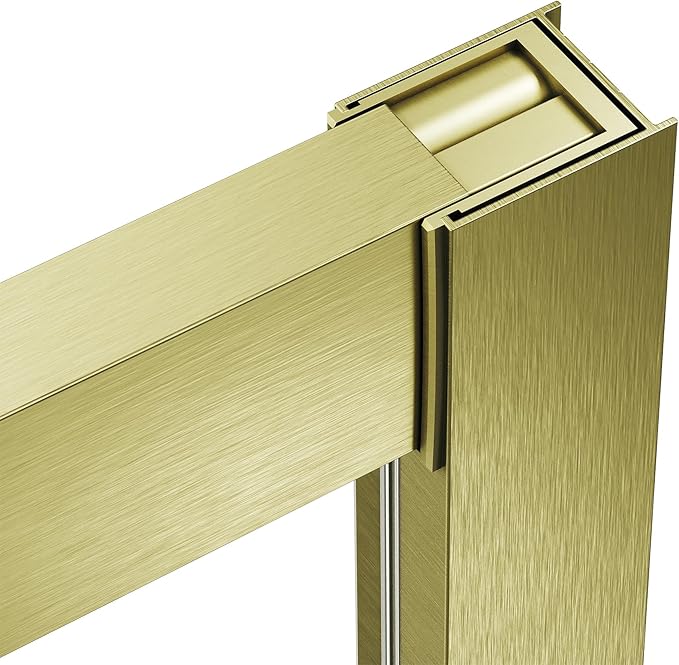 ELEGANT Corner Shower Door 36 in.D x 36 in. W x 72 in. H, Double Sliding Shower Door, Framed Corner Shower Enclosure with 1/4" Tempered Glass, Brushed Gold