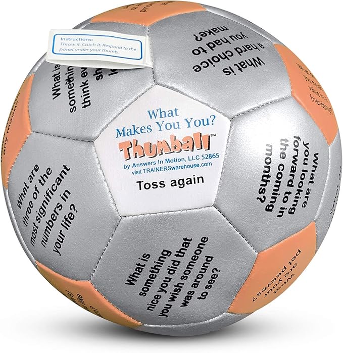 Trainers Warehouse 6" Thumball Collection, 32 Prompts for Conversation, Team Building, Relationship and Training