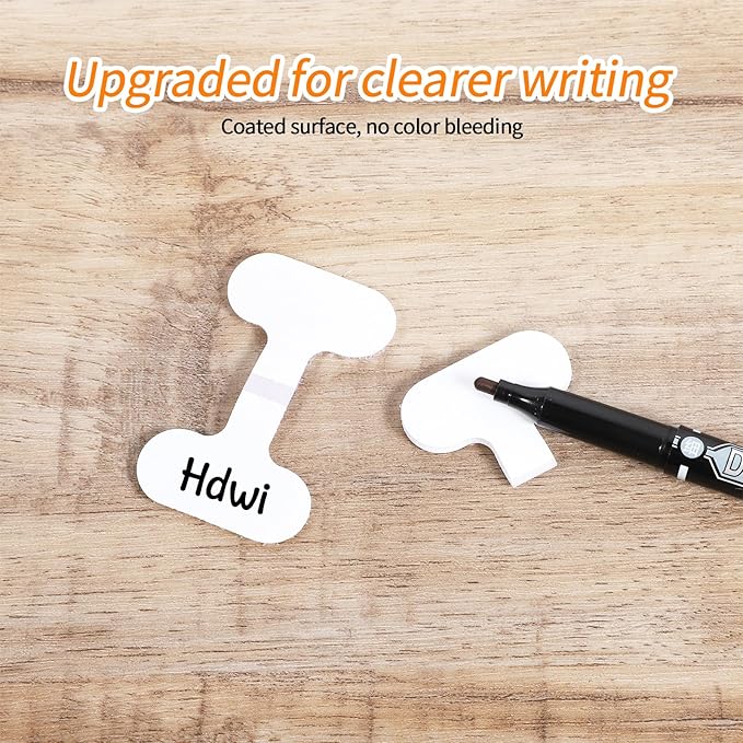 40Pcs Reusable Cable Labels Tags Writable Cable Cord for Electronics Self-Adhesive Wire Label Hook and Loop Cables Labels Paste Nylon Wire Waterproof White Cord Tags for Office Computers Management
