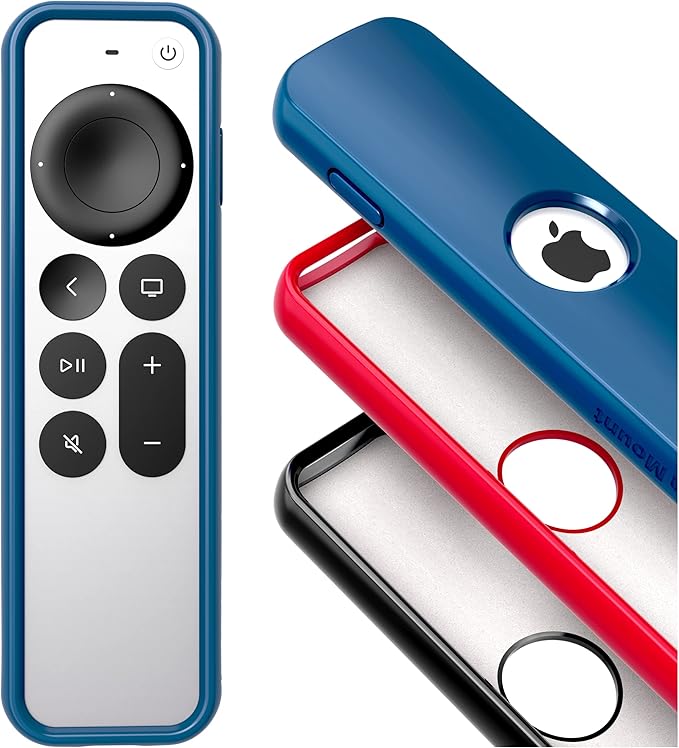Case for Apple TV Remotes – Premium Drop Protection and Comfortable to Hold – Designed in USA (Premium Blue with Soft Microfiber Lining)
