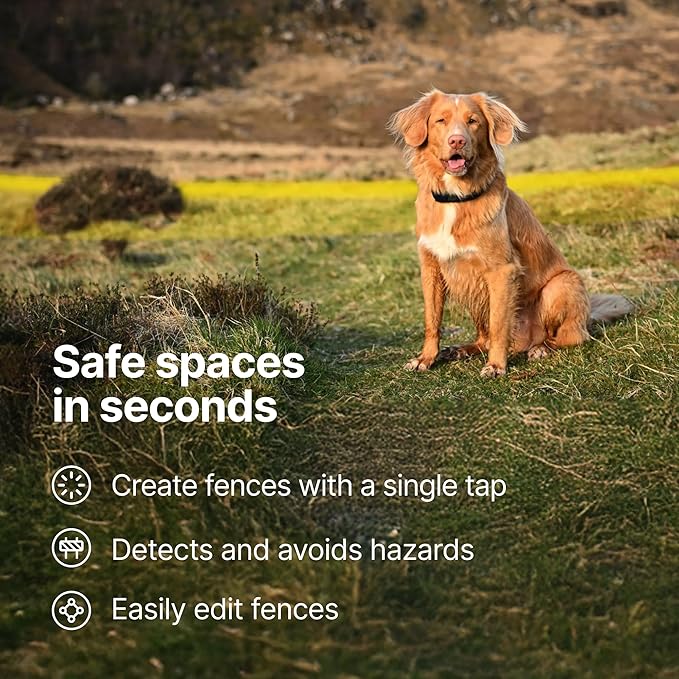 Halo Collar 5, New Wireless Dog Fence & GPS Dog Collar, Subscription Required, Waterproof, Blaze, One Size