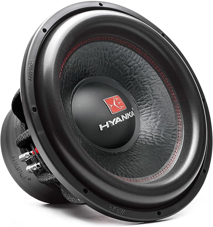 H YANKA BSF-15-4 15 Inch Subwoofer - 2000W MAX Power 15 Inch Paper Cone Subwoofer Car Audio, Black Aluminum Basket, 2.5“ Dual Voice Coil 4 Ohm Impedance 15 Sub for Cars