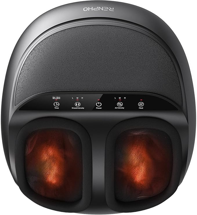 RENPHO Full Foot Massager Machine, 2026 Upgraded Shiatsu Foot Massager with Heat, FSA Eligible HSA Store Eligible, Plantar Fasciitis Massager, Christmas Gifts for Women Mom Men Dad, Fits Up to Size 13