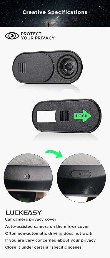 LUCKEASY Webcam coverfor Tesla Model 3 2017-2020 Car Camera Privacy Cover 1PCS/Set