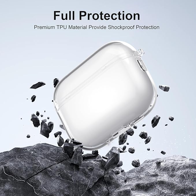 Valkit for Airpods Pro 3 Case Clear with Cleaner Kit | Soft TPU Airpods Pro 3 Generation Case | Protective Cover Shockproof | iPods Pro 3 Cases | for Air pods Pro Gen 3 2025(Clear)