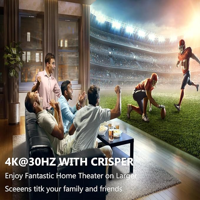 4K HDMI Splitter 1 in 4 Out - 1x4 Powered HDMI Splitter 4 Port Multi Monitor Outputs,Mirror/Copy Screen Only (Not Extend) Support 4Kx2K@30Hz 3D for PS4/Projector/HDTV