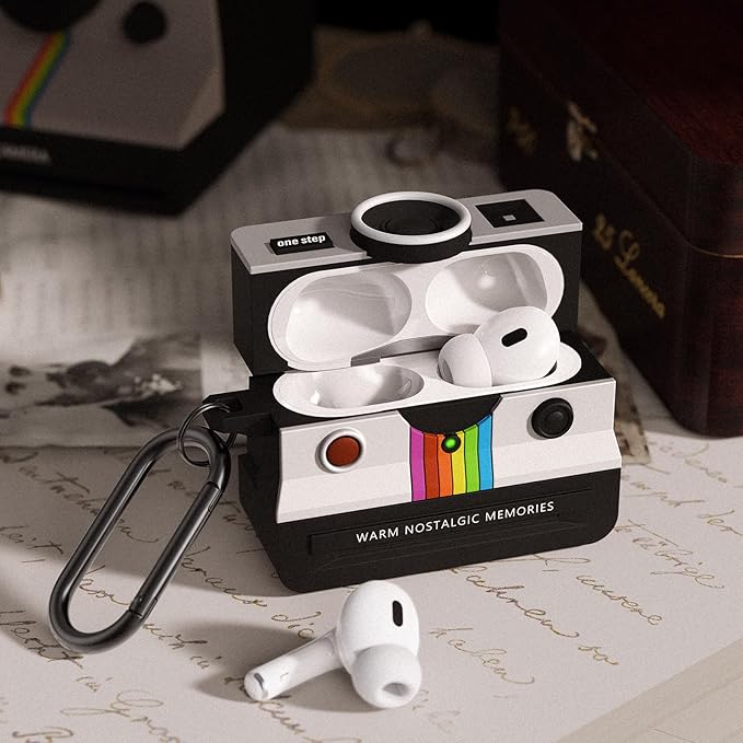 Case for Apple AirPods Pro 2 Cases with Camera Cover Compatible Anti-Drop Silicone Cover AirPods Pro Accessories Kit Cleaning Tools for Earbuds Keychain Earphone Cases (White, Airpods Pro 2/1 Case)