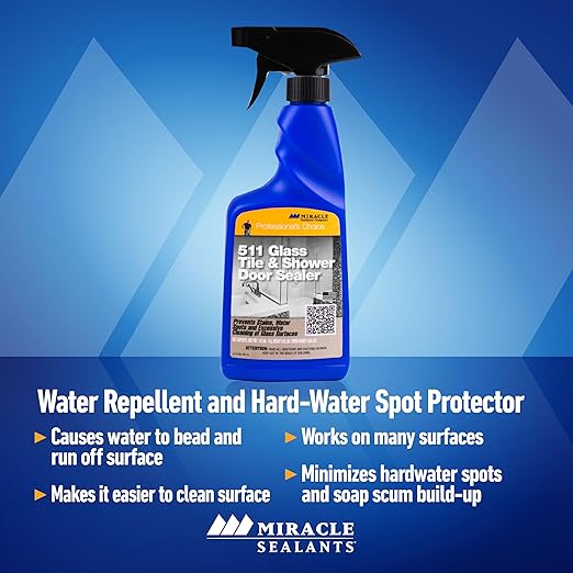 Miracle Sealants 511 Glass Tile & Shower Door Sealer Glass Surface Cleaner Spray, 16 oz, 6 Pack
