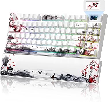 Womier 75% Wireless Mechanical Keyboard with Color Multimedia Screen