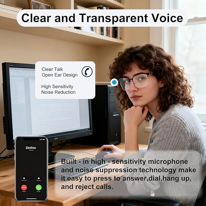 AI Smart Wireless Bluetooth Translation Glasses for Men/Women with Speakers/Bluetooth&140+ Languages Translation Sports/Travel/Drive/Busniess (G6+AI+Color Change Lenses+Silver)