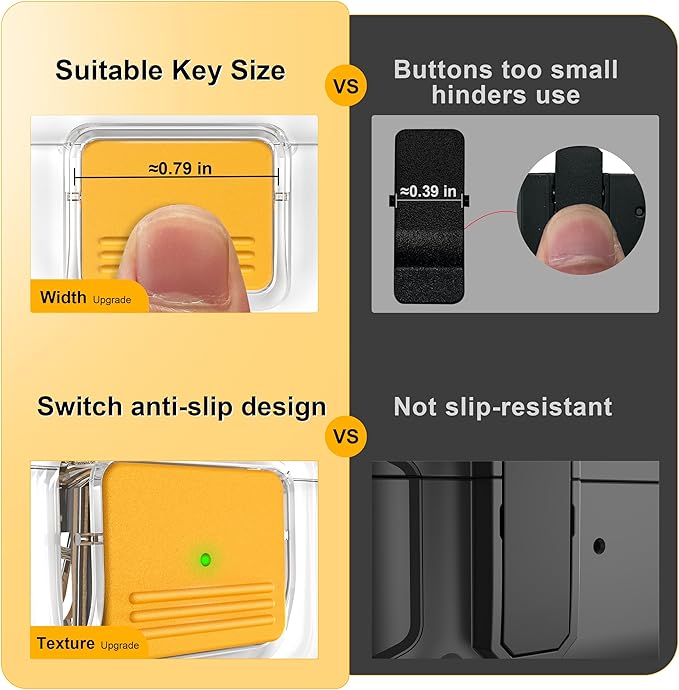 RFUNGUANGO for AirPods Pro 2 Case, Compatible with AirPods Pro 2nd/1st Generation Case, Compatible with MagSafe, Magnetic Automatic Lock with Cleaner Kit and Keychain, Front LED Visible, Yellow