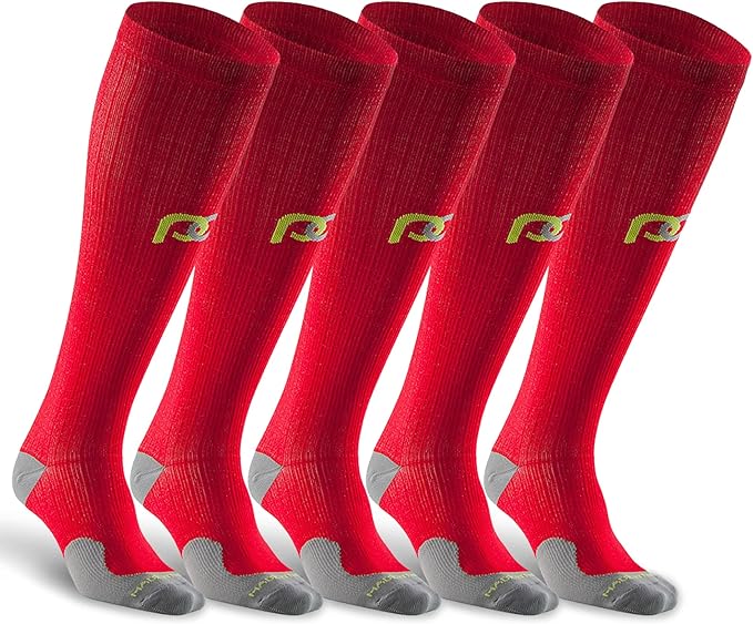 PRO Compression Running Marathon Socks - Calf-Length Travel and Sports Compression Socks for Foot and Ankle Support, Unisex