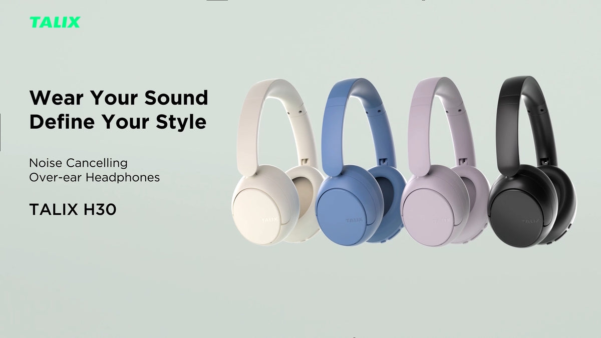 H30 Hi-Res Bluetooth Headphones Wireless Over Ear, Black