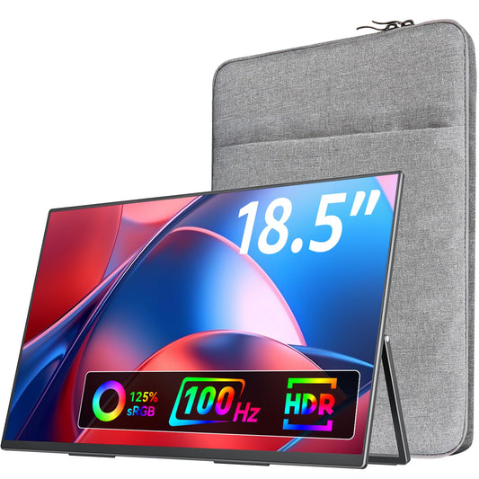 VisionOwl Portable Monitor for Laptop, IPS USB-C HDMI Travel Second Monitor for MacBook Pro Air, PC, PS5, Xbox, Portable Second Screen, Built-in Kickstand, Speakers, VESA Mountable
