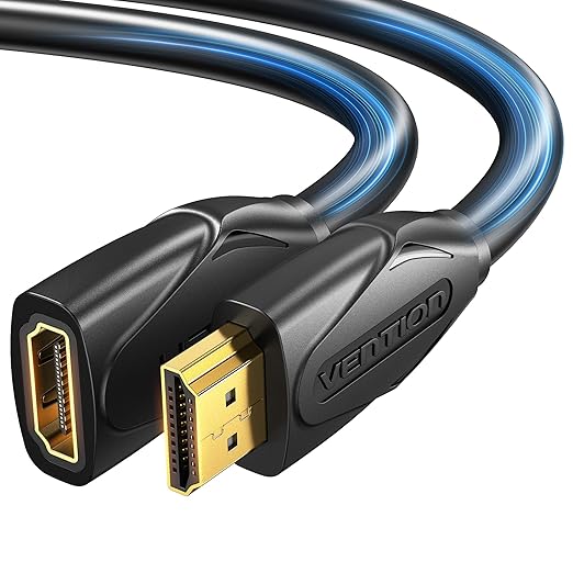 VENTION HDMI Extension Cable 15FT, 4K 60Hz HDMI Extender Male to Female Cord Compatible with TV Roku Laptop Xbox Blu-Ray PS5/PS4 Switch