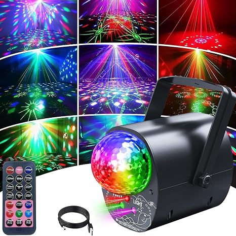 Disco Ball Multi-Color Laser Pattern Light for Parties