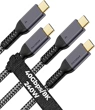 Maxonar 2-Pack USB4 for Thunderbolt 4 Cable, 40Gbps, 240W, 8K 3.3FT - Image 1