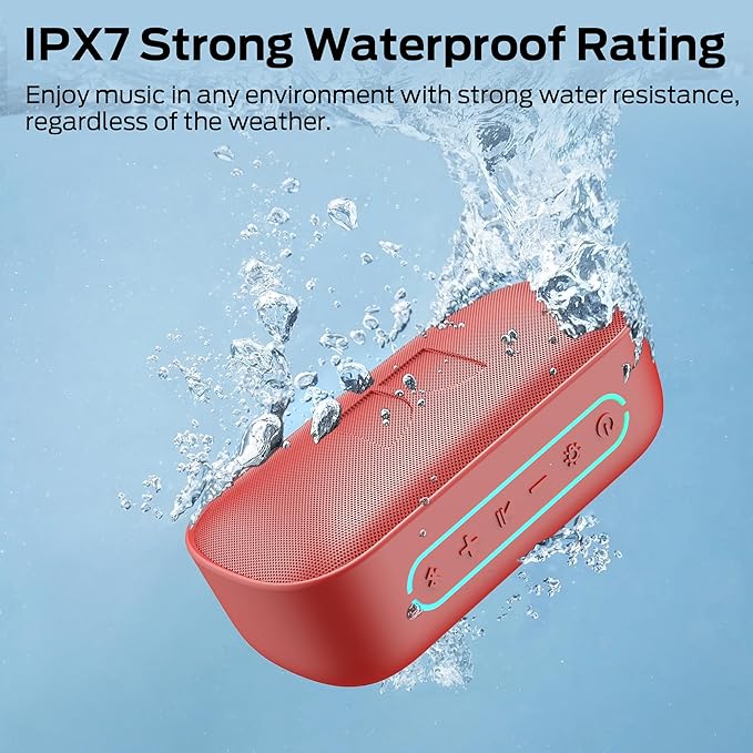 Monster S150 Speaker, Strong Bluetooth 5.4, IPX7 Waterproof Wireless Speaker, Support Sulti-Channel Connection, HD Hands-Free Calling, Compact Design Bluetooth Speakers