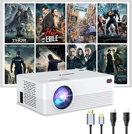 Mini Projector for iPhone, Portable Projector 1080P Support and 5W Speaker